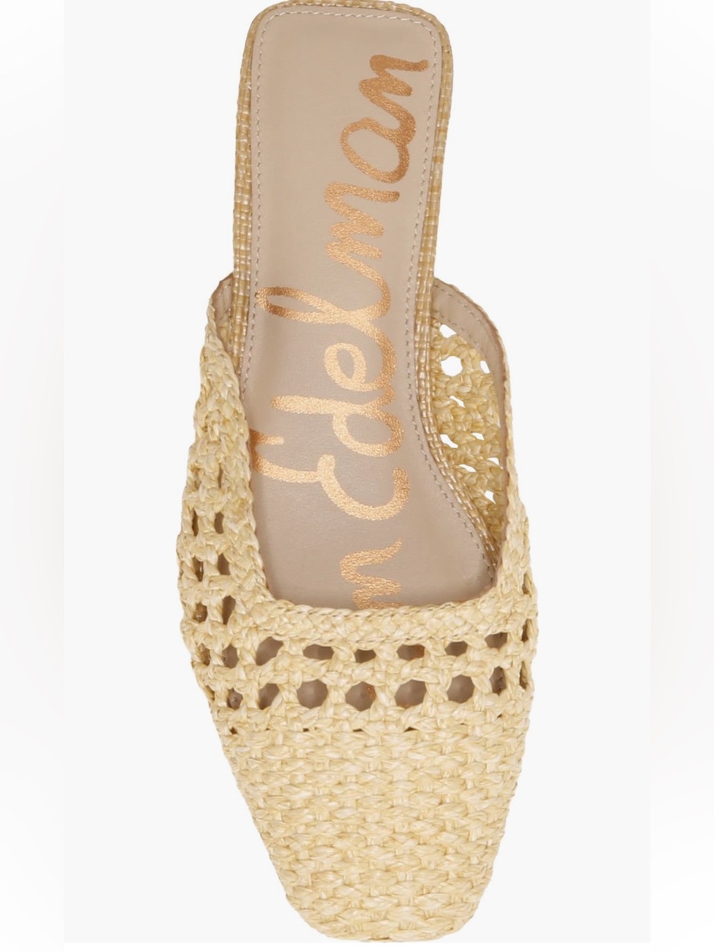 NEW Sam Edelman Nola Woven Mule in Bleached Beechwood - Picture 6 of 11